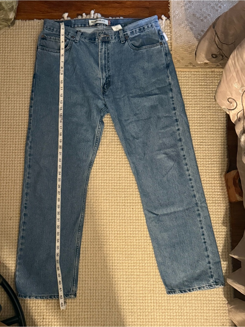 Levi's Men's Regular Fit 505 Jeans in Light Blue Denim 36W 32L